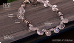 Load image into Gallery viewer, bhavaa Premium Gemstone Jewelry- Bracelet. Subtle Luster Collection, Mark-1 | Gemstones: Moonstone Faceted, White Crystal Faceted
