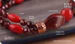 Load image into Gallery viewer, bhavaa Premium Gemstone Jewelry- Bracelet. Coy Radiance Collection, Mark-1 | Gemstones: Red Garnet, Jade Faceted, Red Coral, Morgan Hill Jasper
