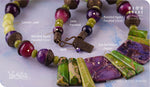 Load image into Gallery viewer, bhavaa Premium Gemstone Jewelry- Necklace. Soothing Vibrancy Collection, Mark-1 | Gemstones: Purple Picasso Jasper, Purple Banded Agate Faceted, Green Sea Sediment Jasper, Green Jade, Green Jade Faceted
