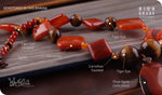 Load image into Gallery viewer, bhavaa Premium Gemstone Jewelry- Necklace. Rustic Elegance Collection, Mark-1 | Gemstones: Brown Onyx Agate, Tiger Eye, Carnelian Faceted, Brown Agate
