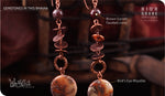 Load image into Gallery viewer, bhavaa Premium Gemstone Jewelry- Earrings. Rustic Elegance Collection, Mark-1 | Gemstones: Brown Rainbow Rhyolite Faceted, Brown Garnet Faceted
