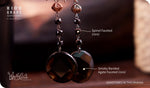 Load image into Gallery viewer, bhavaa Premium Gemstone Jewelry- Earrings. Innate Poise Collection, Mark-1 | Gemstones: Black Agate Faceted, Onyx Faceted

