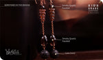 Load image into Gallery viewer, bhavaa Premium Gemstone Jewelry- Earrings. Innate Poise Collection, Mark-1 | Gemstones: Smoky Quartz Faceted, Lava
