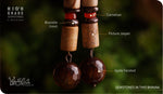 Load image into Gallery viewer, bhavaa Premium Gemstone Jewelry- Earrings. Rustic Elegance Collection, Mark-2 | Gemstones: Agate Faceted, Brown Bronzite, Picture Jasper, Carnelian
