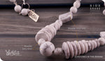 Load image into Gallery viewer, bhavaa Premium Gemstone Jewelry- Necklace. Subtle Luster Collection, Mark-1 | Gemstones: White Natural Howlite
