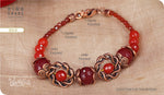 Load image into Gallery viewer, bhavaa Premium Gemstone Jewelry- Bracelet. Coy Radiance Collection, Mark-2 | Gemstones: Red Agate Faceted, Red Jade Faceted
