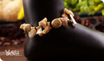 Load image into Gallery viewer, bhavaa Premium Gemstone Jewelry- Anklet. Subtle Luster Collection, Mark-1 | Gemstones: White Mother of Pearl, White Ammonite Fossil
