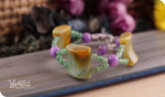 Load image into Gallery viewer, bhavaa Premium Gemstone Jewelry- Bracelet. Products Soothing Vibrancy Collection, Mark-1 | Gemstones: Green Banded Agate, Purple Agate Faceted, Green Aventurine
