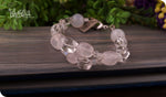 Load image into Gallery viewer, bhavaa Premium Gemstone Jewelry- Bracelet. Subtle Luster Collection, Mark-1 | Gemstones: White Rock Quartz, White Agate, White Rose Quartz, White Moonstone Faceted, Moonstone
