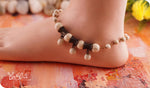 Load image into Gallery viewer, bhavaa Premium Gemstone Jewelry- Anklet. Subtle Luster Collection, Mark-2 | Gemstones: Howlite Turquoise
