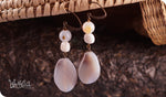 Load image into Gallery viewer, bhavaa Premium Gemstone Jewelry- Earrings. Subtle Lustre Collection, Mark-1 | Gemstones: White Agate, White Jasper
